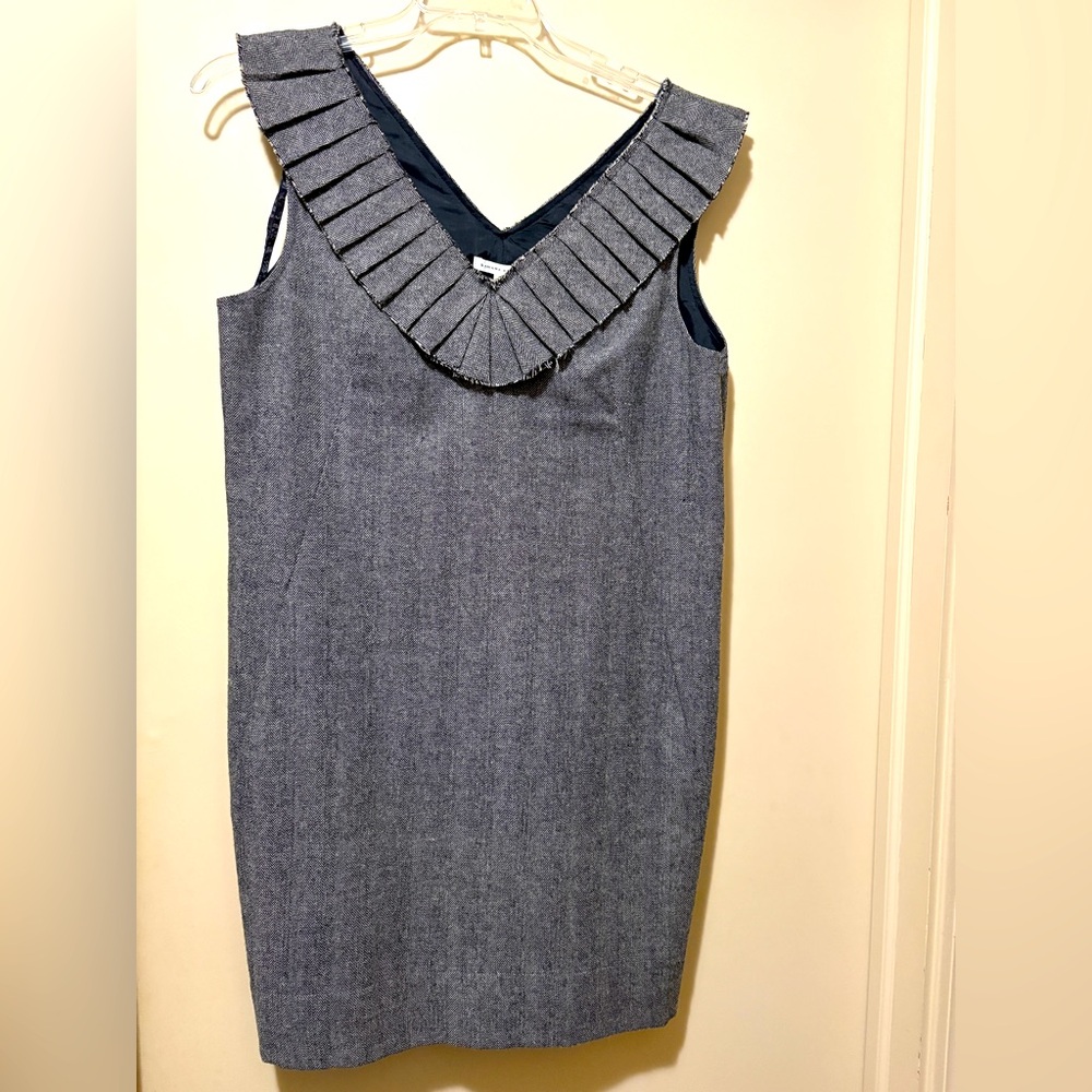Grey tweed sleeveless dress